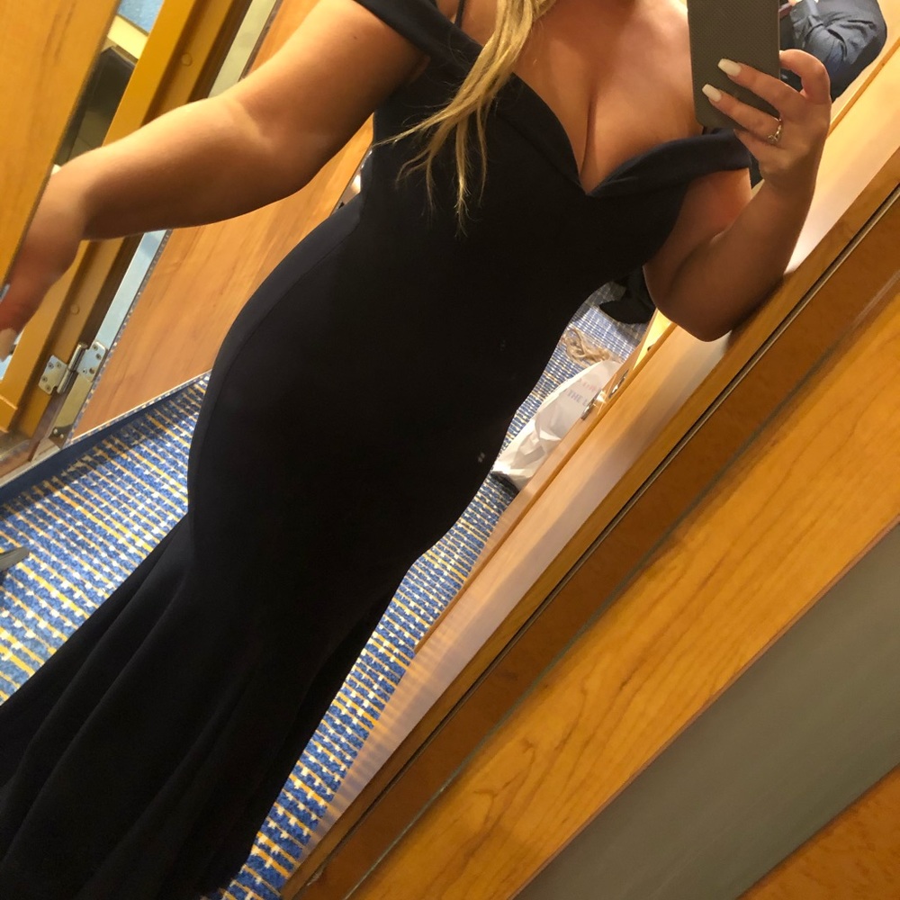 Navy blue ball gown